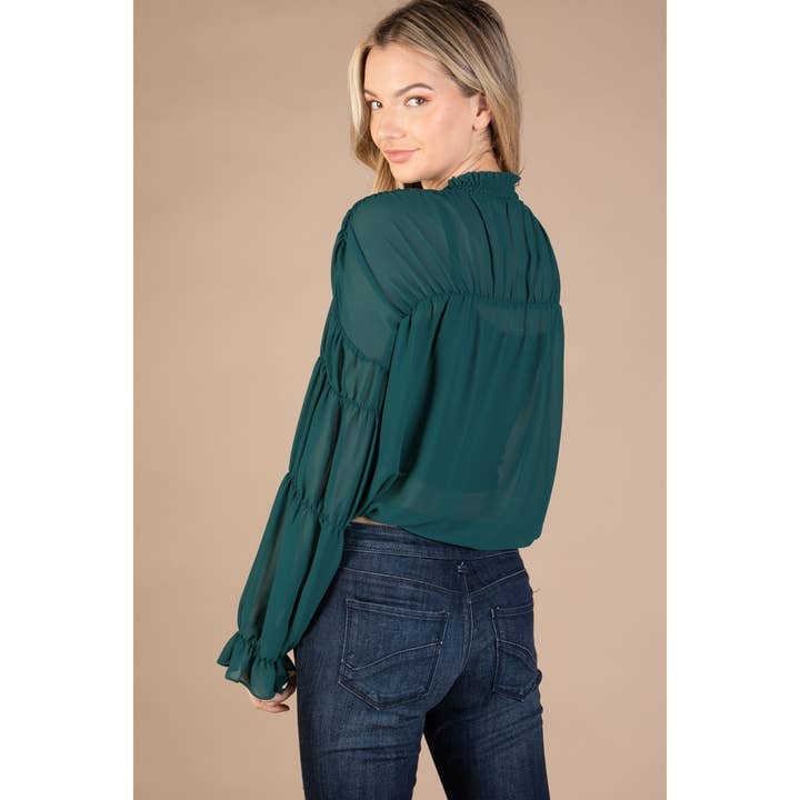 Naked Zebra Rack - Wholesale Blouse - Women's - Shirred Peasant Blouse10