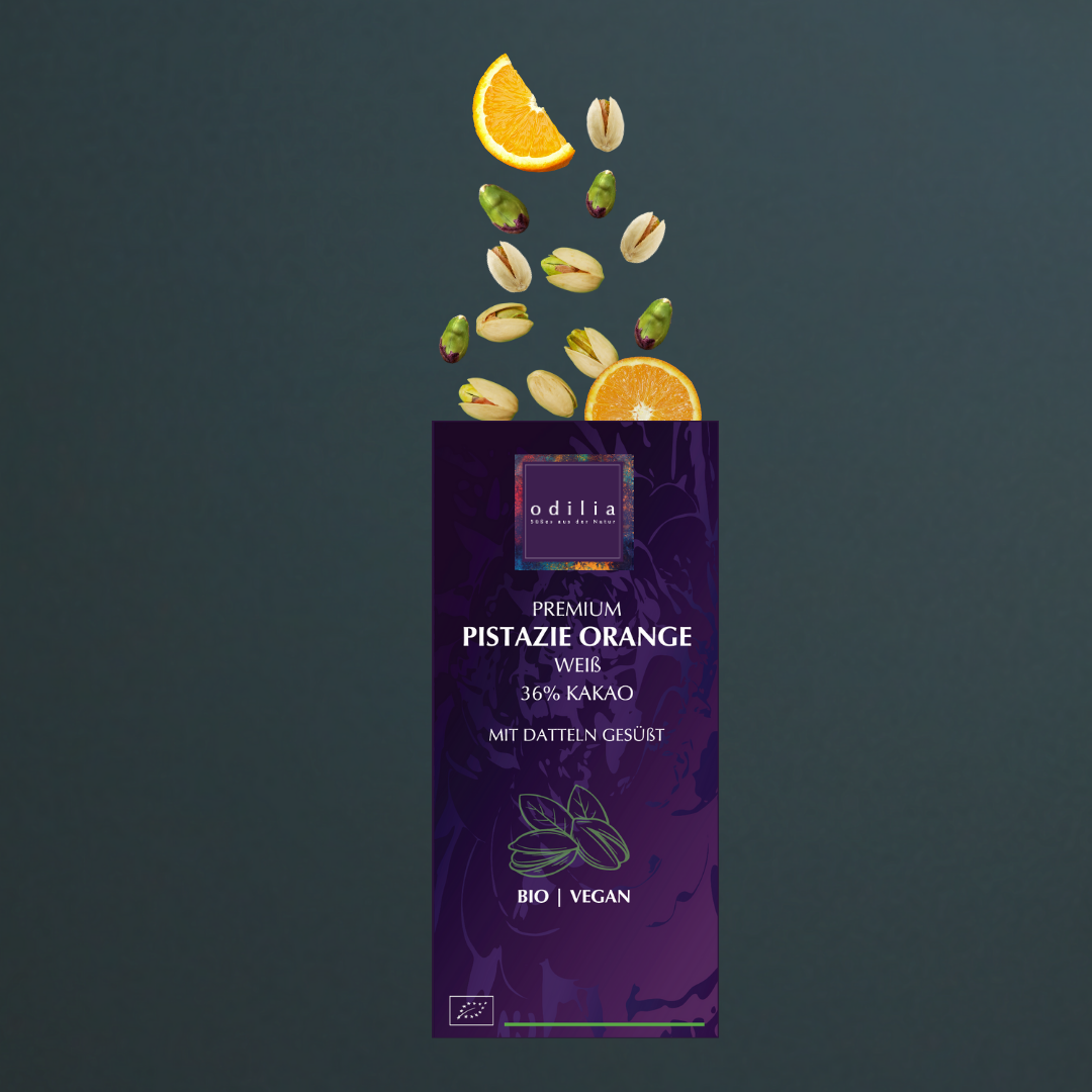 odilia - Wholesale Chocolate Bar - Premium Pistachio Orang Chocolate (70 gr) 1