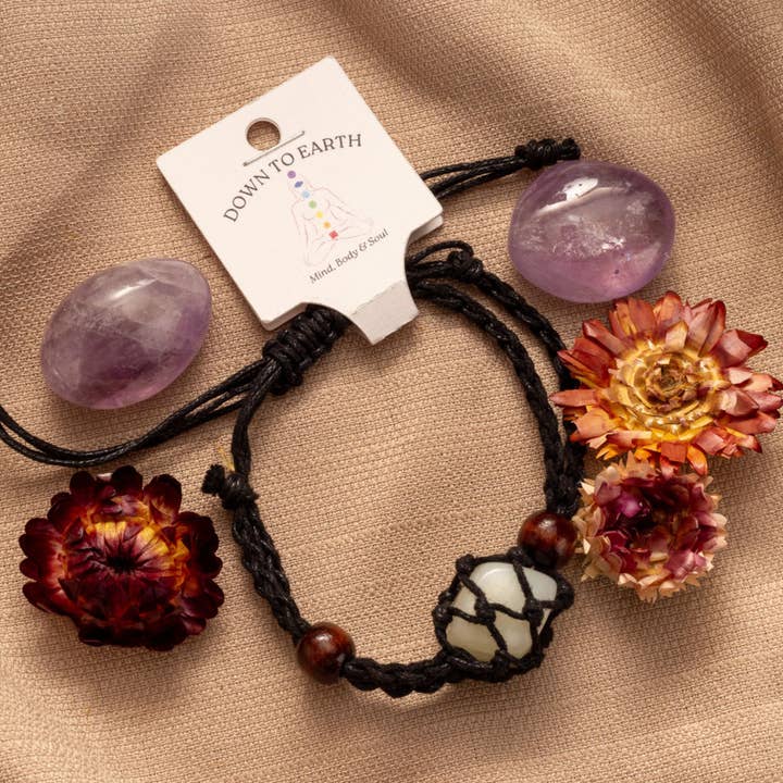 Down To Earth - Wholesale Charm/Dangle Bracelet - Interchangeable Crystal Holder Bracelet