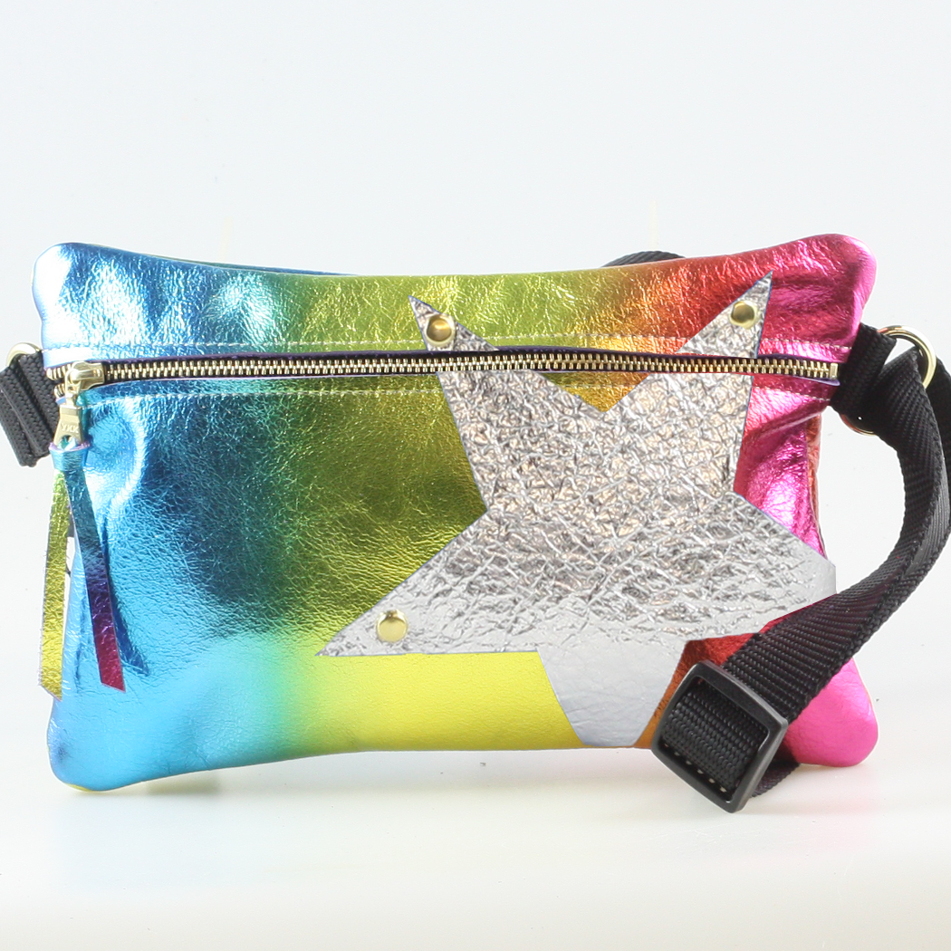 Zina Kao Exclusives - Wholesale Belt Bag - Women's - The Metallic Vail Hipbag w/Star Applique4