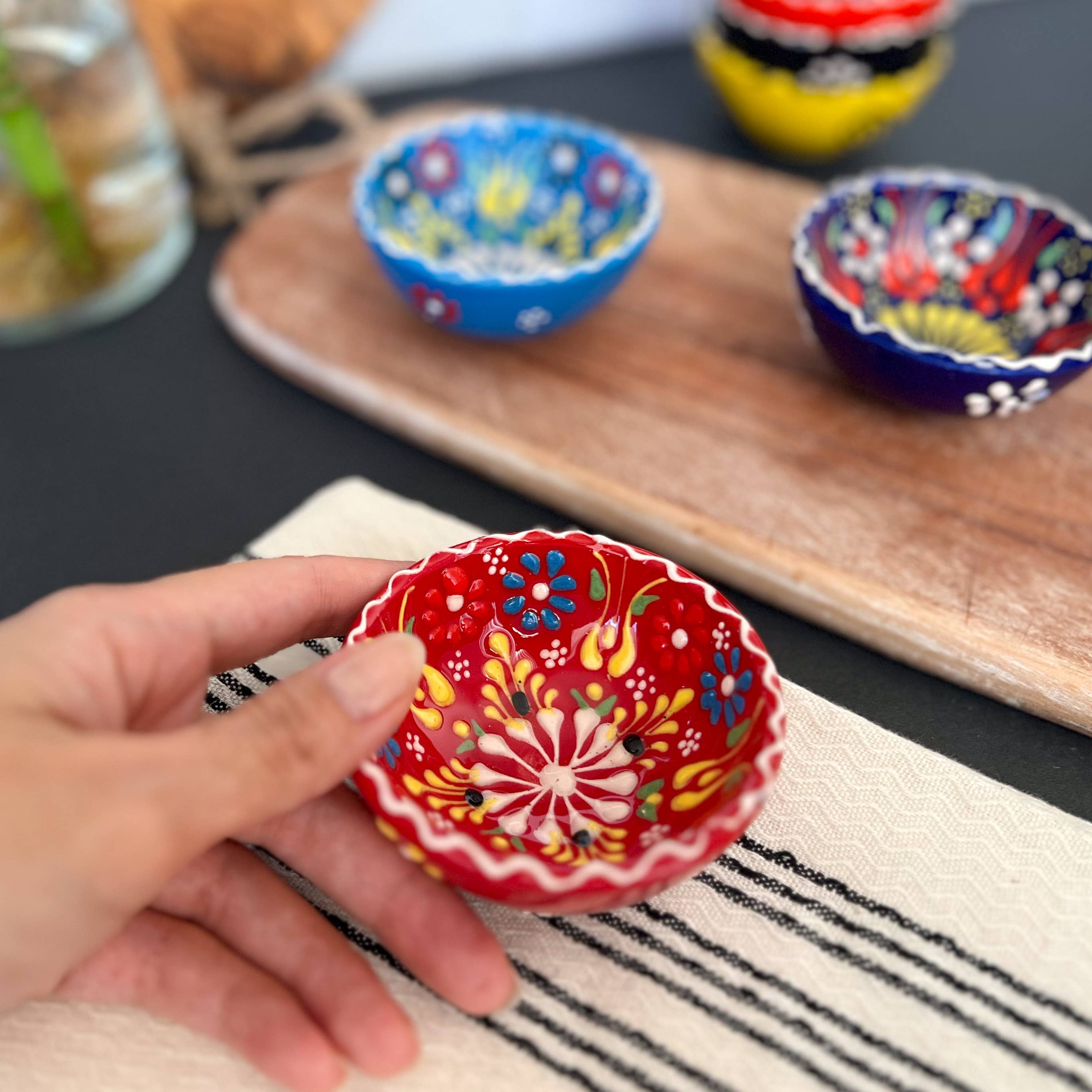 Umays Boho - Wholesale Bowl - Handpainted Ceramic Bowls, Small Tapas Bowls, Trinket Dishes8
