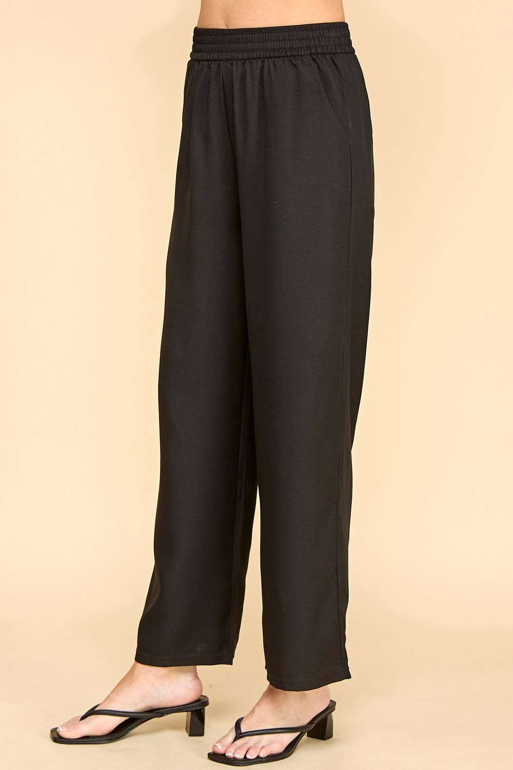 Negro PANTALONES DE PERNERA RECTA SL005 de venta al por mayor en Faire5