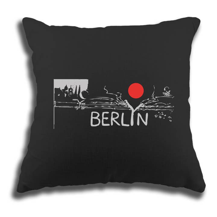 Berlin Wall Berlyn Pillow Cover for wholesale by Meeplings | Handmade in Berlin