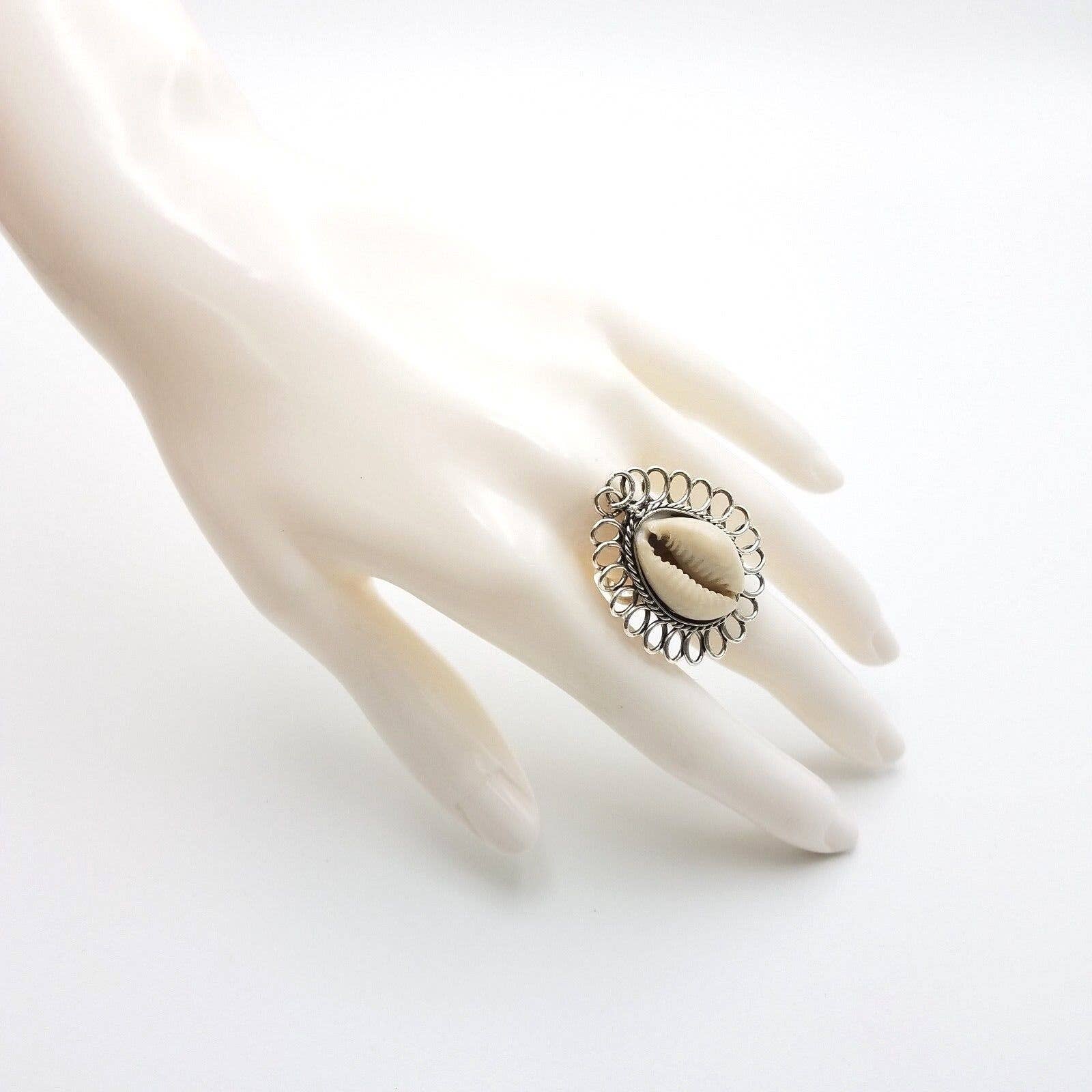 Treasure Jewelry - Venta al por mayor Anillos grandes/de cóctel - Anillo de concha de Cowrie10