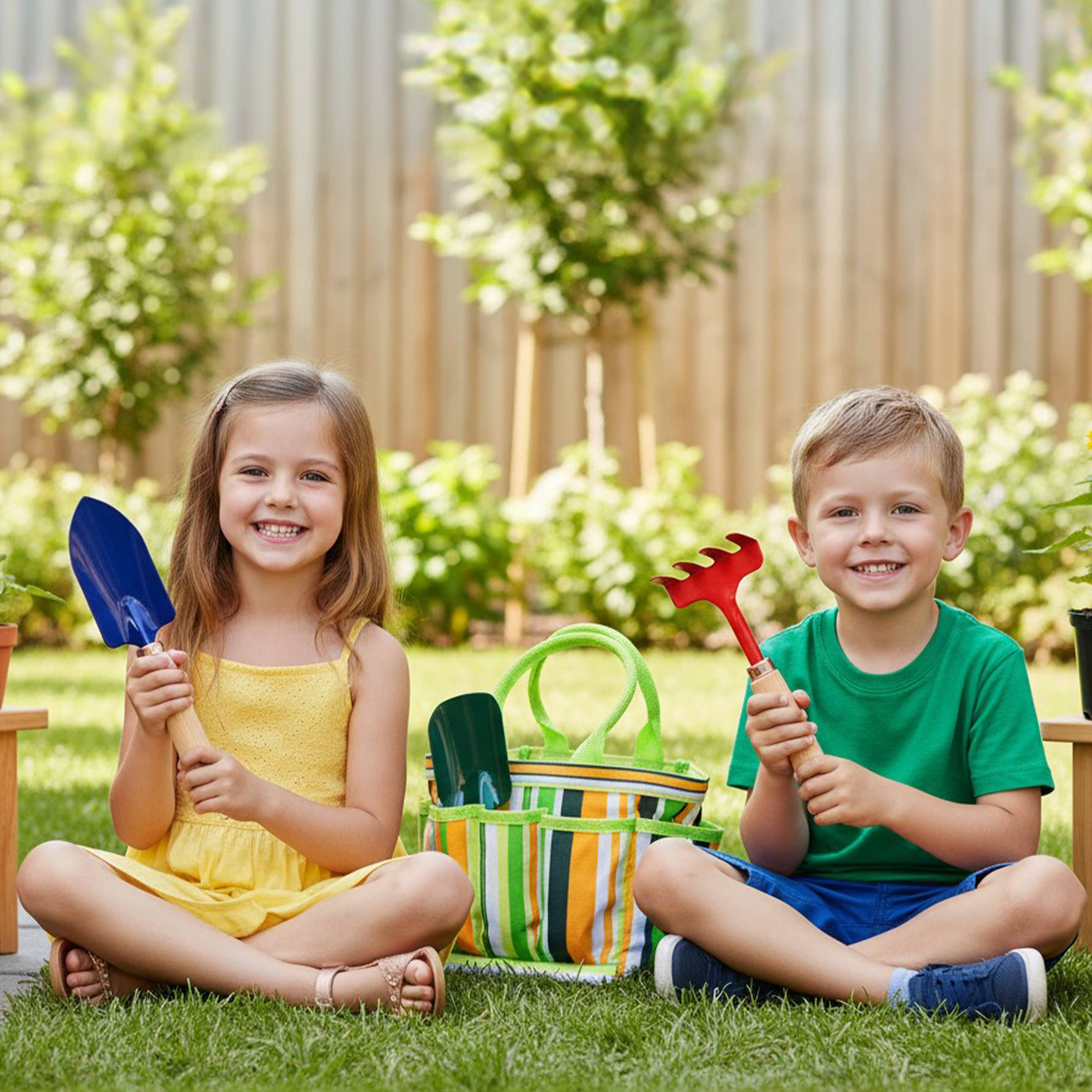 G & F Products - Wholesale Toy set – Kids - Kids Garden Tools Set with Tote, Hand Rake, Shovel, Trowel14