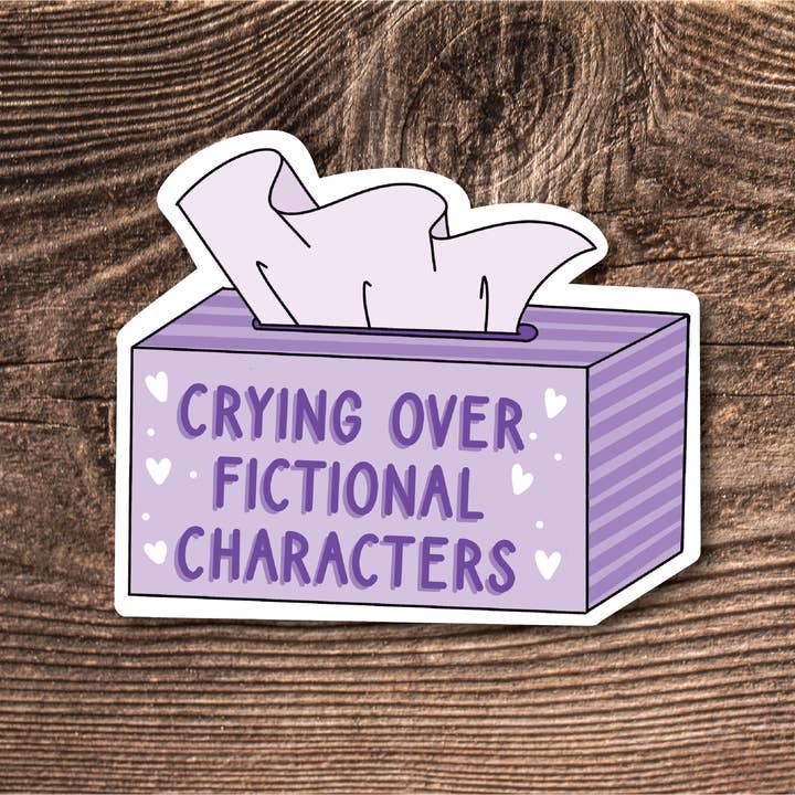 Kelli's Creations - Wholesale Phone & Laptop Stickers - Crying Over Fictional Characters Sticker, Booktok, Kindle st
