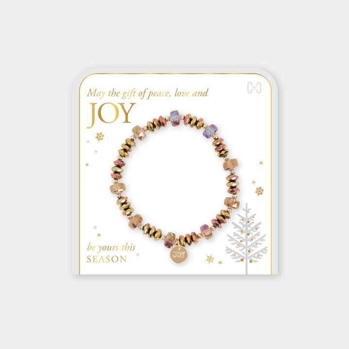COCO + CARMEN - Wholesale Beaded Bracelet - Joyful Christmas Stretch Bracelet