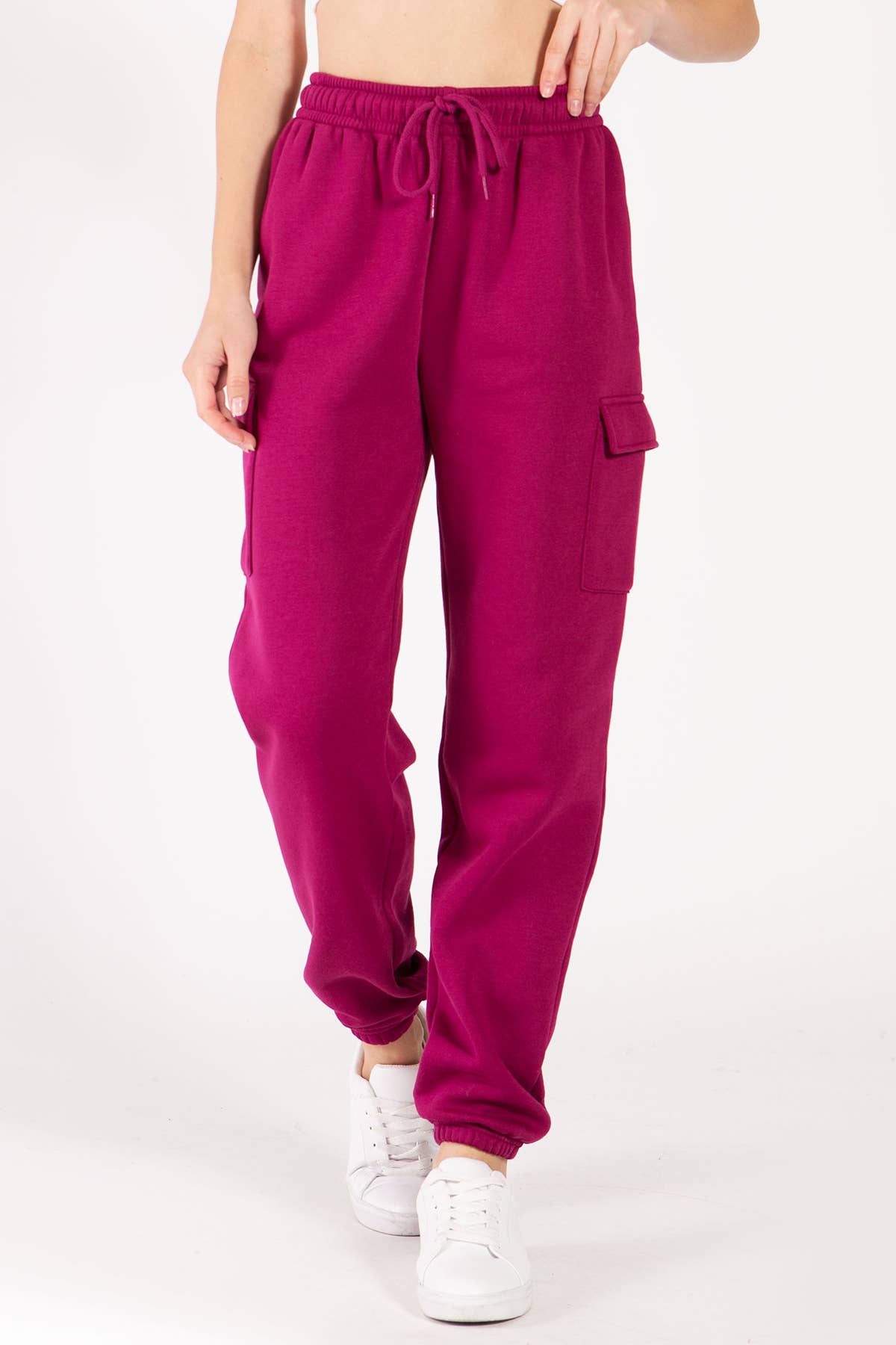 Color 5 – wholesale Joggingbyxor - Dam – Oversized baggy sweatpants med fleecematerial och cargo-joggerstil3