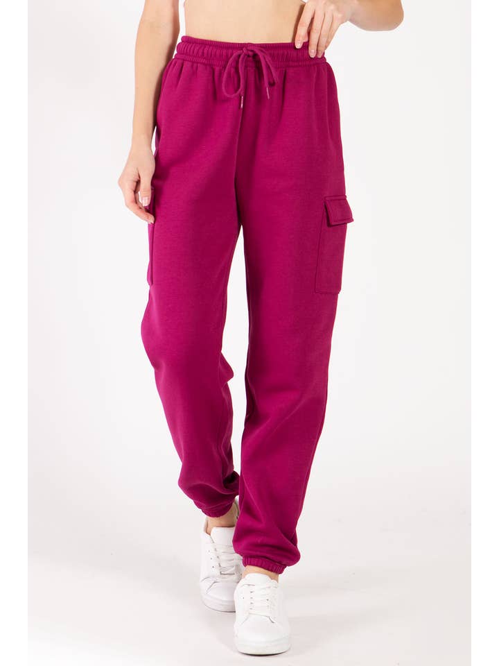 Color 5 – wholesale Joggingbyxor - Dam – Oversized baggy sweatpants med fleecematerial och cargo-joggerstil3