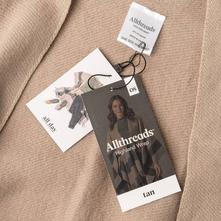 DM Merchandising - Wholesale Wrap - Women's - Allthreads Highland Wrap Open Stock