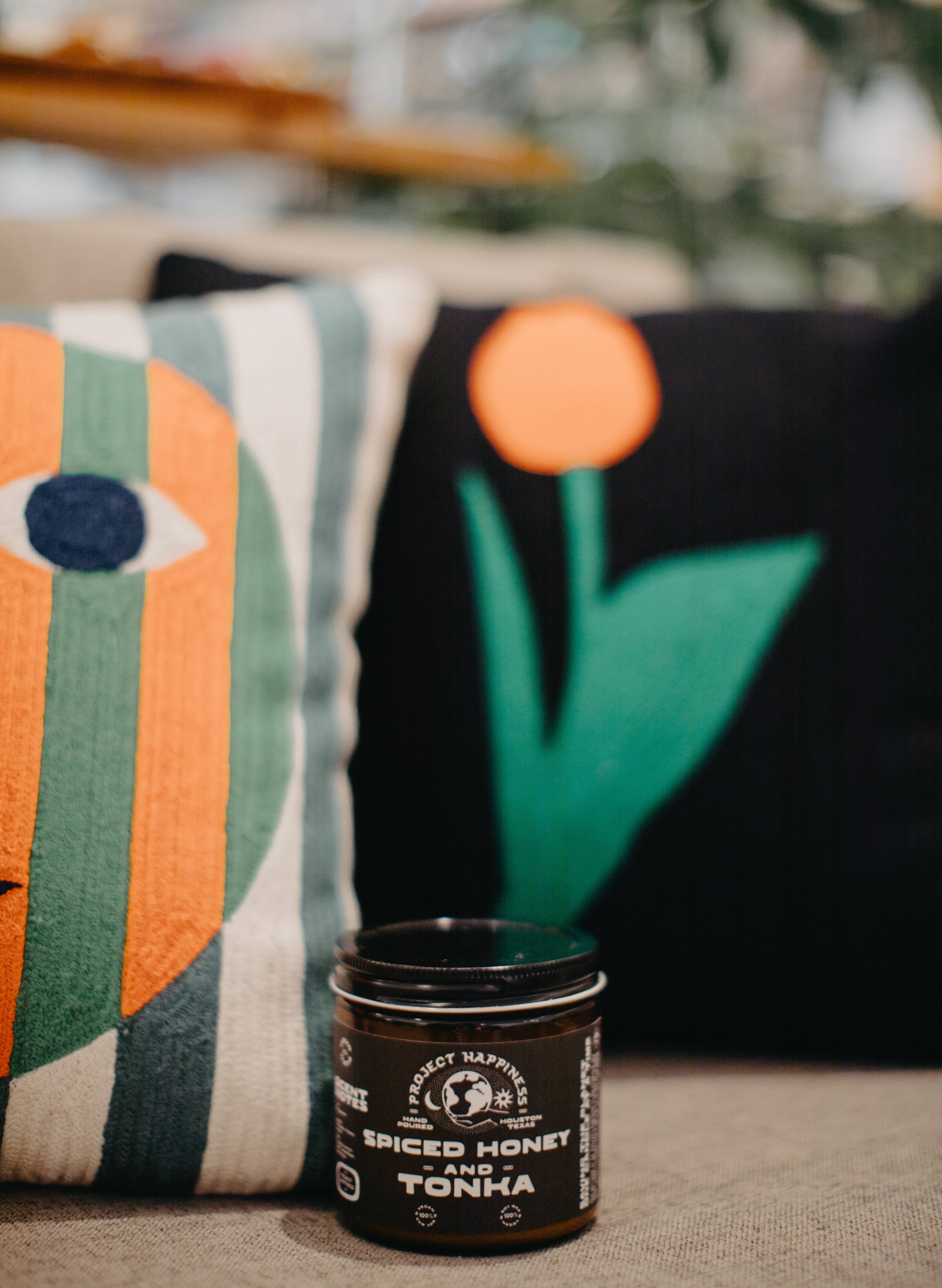 Project Happiness Candle Co. - Wholesale Jar/Filled Candle - Spiced Honey and Tonka Soy Candle - 8oz7