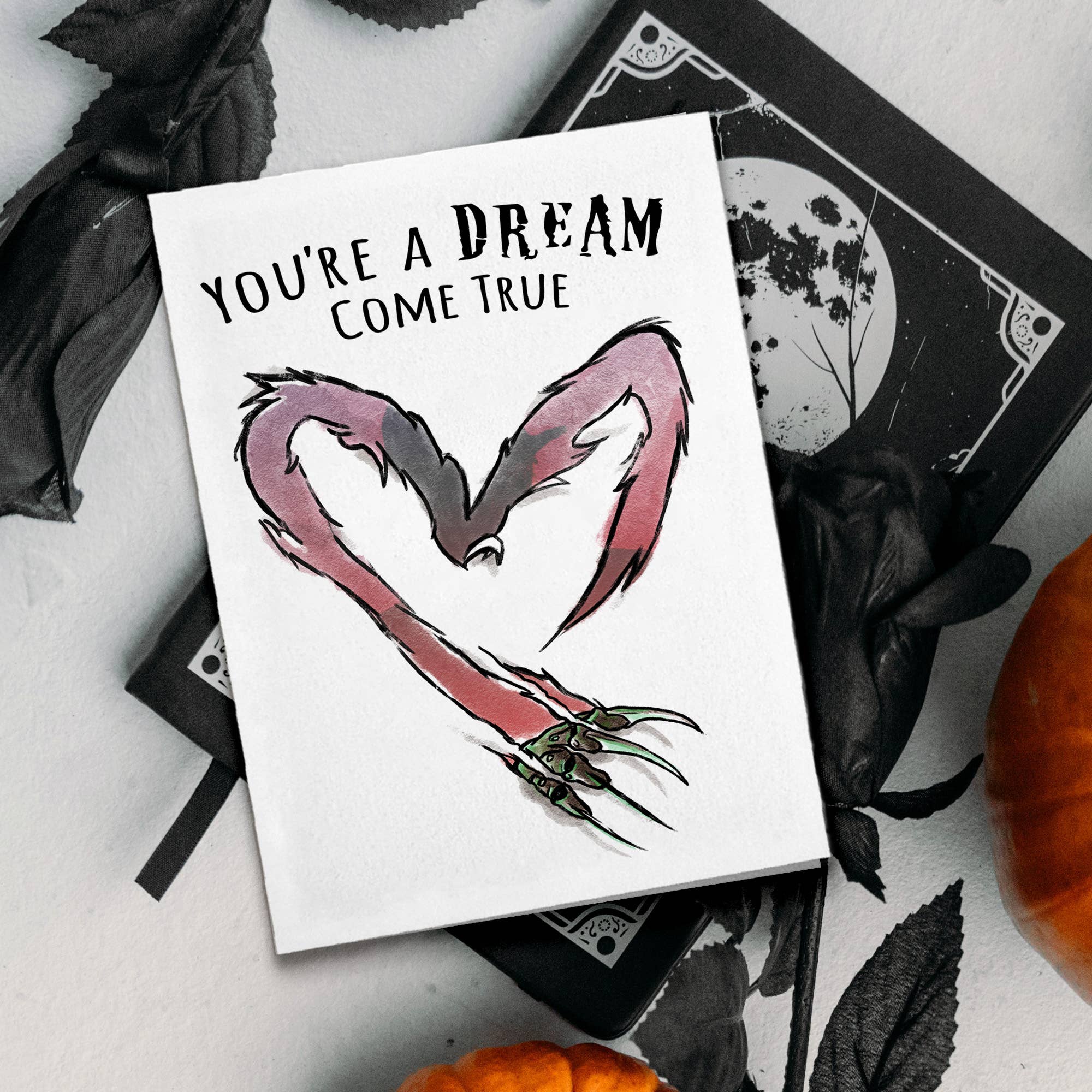 Aaron Millard Illustration - Venta al por mayor Tarjetas de amor - «Sueño hecho realidad» - Tarjeta de amor de Bad Dream Street Horror4