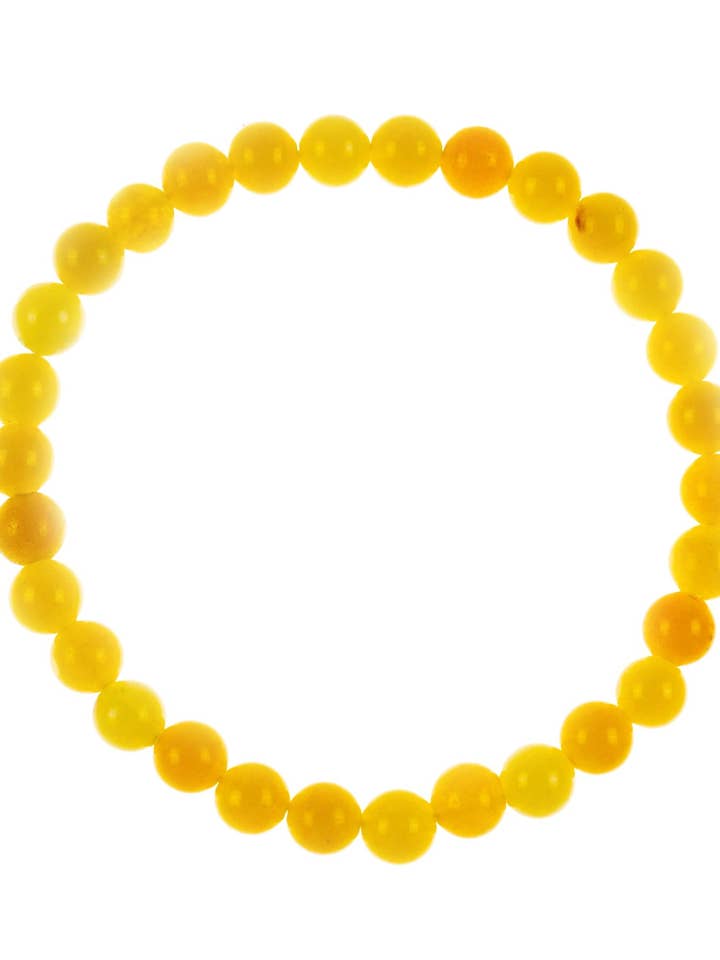 Yellow Jasper Bead Stretch Bracelet B3449-6MM for wholesale by Ole