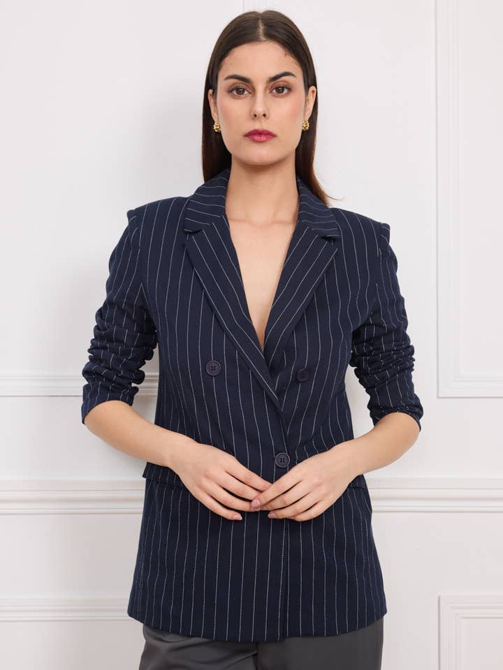 KICHIC – Blusão - Mulher por atacado – Casaco às riscas D60705