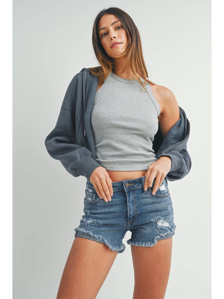 Just USA Jeans - Wholesale Shorts - Women's - JH301 - MED - Mid Rise Cuffed Side Seam Short