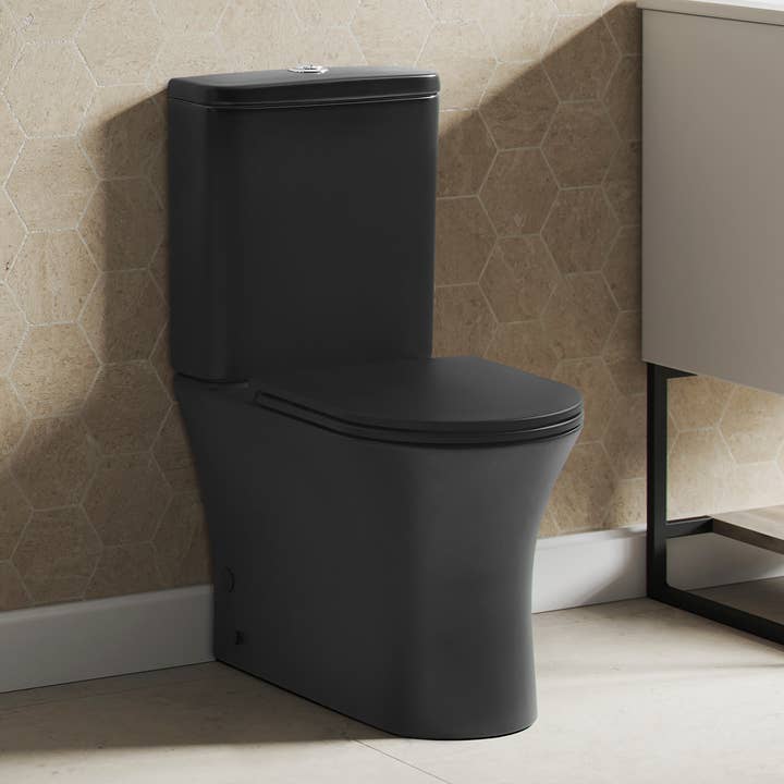 Calice Two-Piece Elongated Rear Outlet Dual-Flush Toilet for wholesale by Swiss Madison