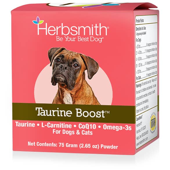 Herbsmith - Wholesale Pet Supplement - Cat/Dog - Taurine Boost - Featuring Taurine • L-Carnitine • Omega 3's • Coenzyme Q10