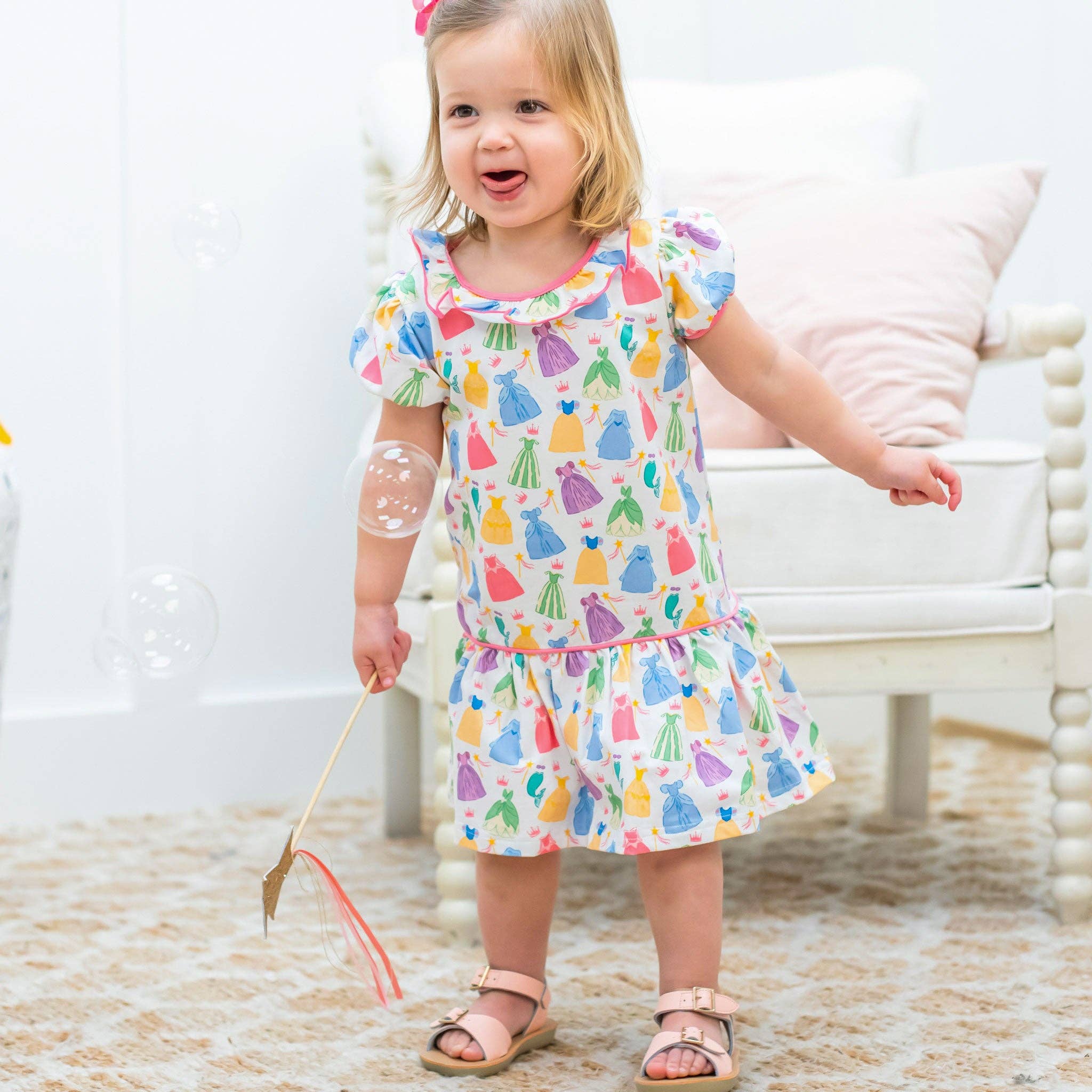 Shrimp and Grits Kids - Wholesale Dress - Kids - Princess Drop Waist Dress1