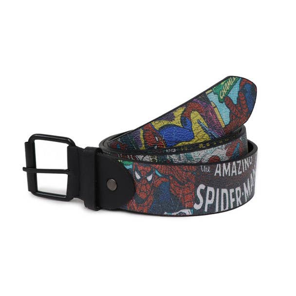 Selini New York - Wholesale Belt - Men's - 6pk Prepack PU Cartoon Graphic Belt + Canvas Grommet Belt