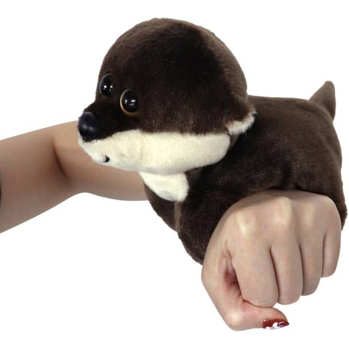 The Petting Zoo - Wholesale Stuffed/Plush Toy - Kids & Baby - 10" (23cm) Slapstix River Otter Plush Slap Bracelet