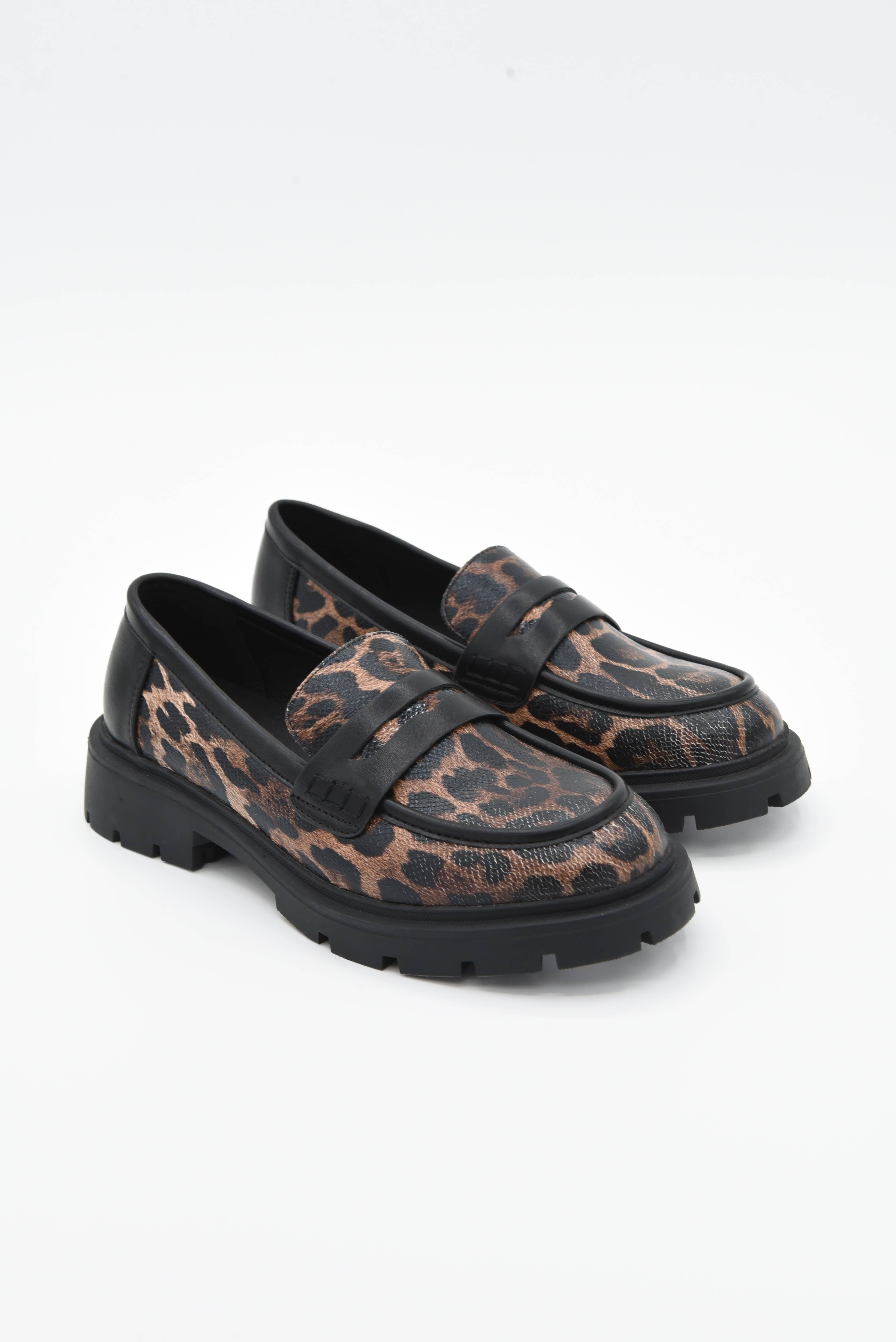 Azarey - Wholesale Loafers - Women's - Chunky snake animal-print loafer 459K050 12