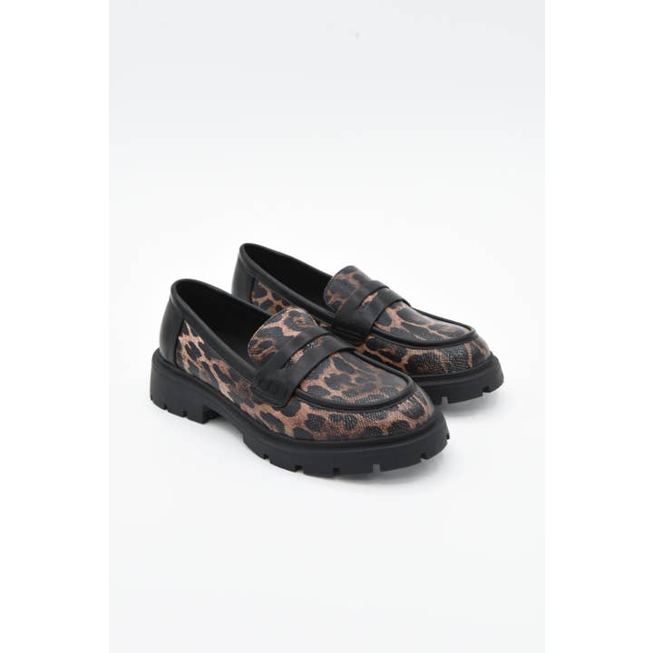 Azarey - Wholesale Loafers - Women's - Chunky snake animal-print loafer 459K050 12