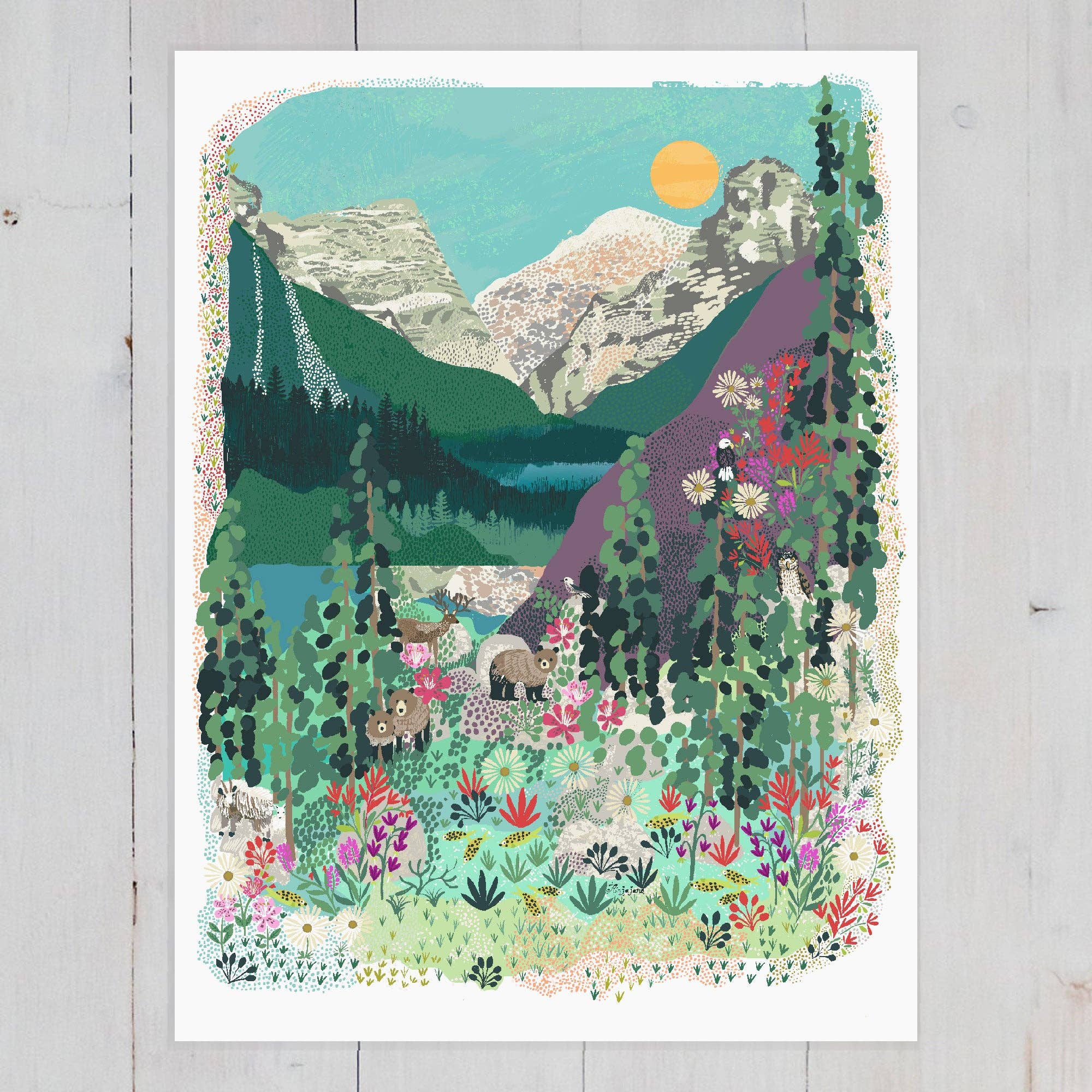 Anja Jane - Wholesale Art Print - Banff Rocky Mountain Art Print2