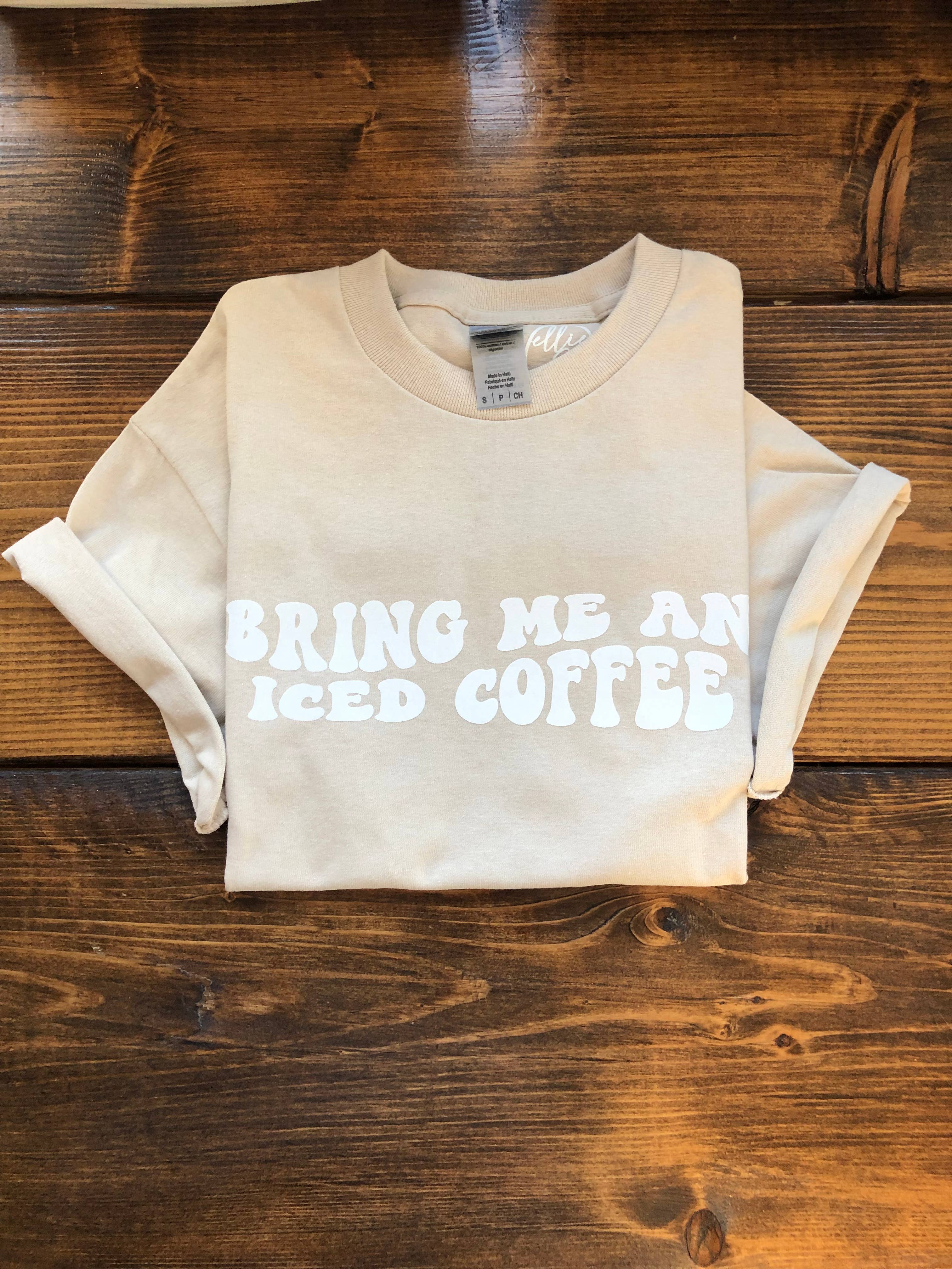 Ellie Jade Co - Vendita all'ingrosso Maglietta serigrafata - Donna - T-shirt Bring Me An Iced Coffee1