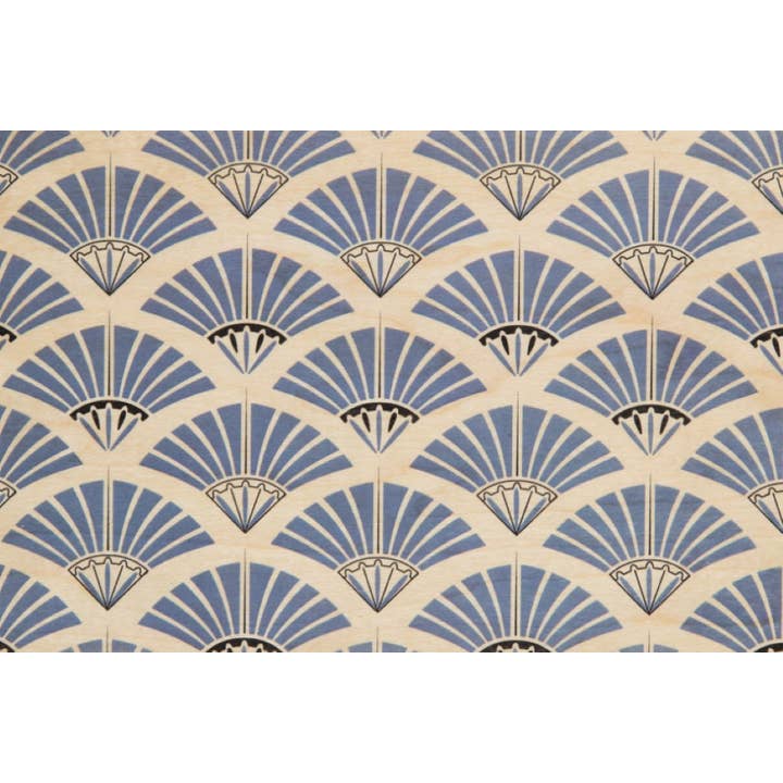 Wood Postcard Art Deco Fans for wholesale by Woodhi