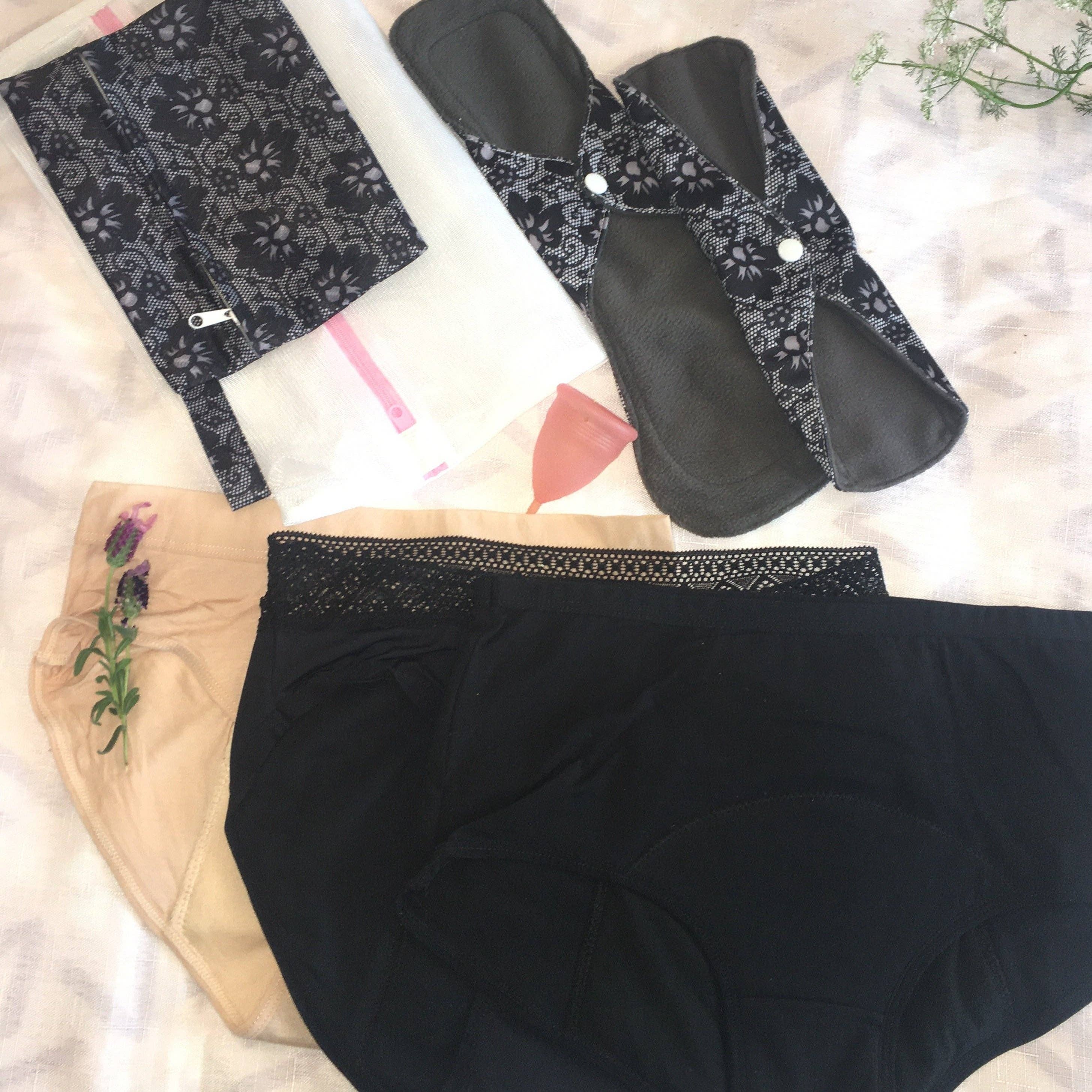 Eco Period – wholesale Mensunderkläder - Dam – Ultimate Eco Period startpaket (med Eco Period Cup, underkläder och kuddar)1