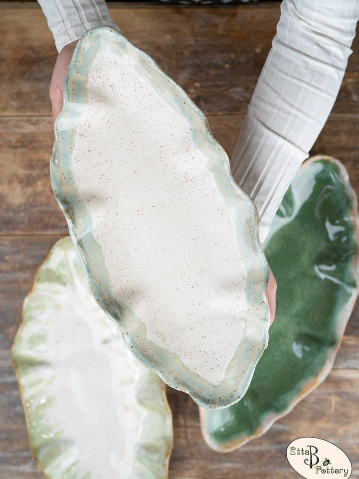 LEAF PLATTER for wholesale by Etta B Pottery