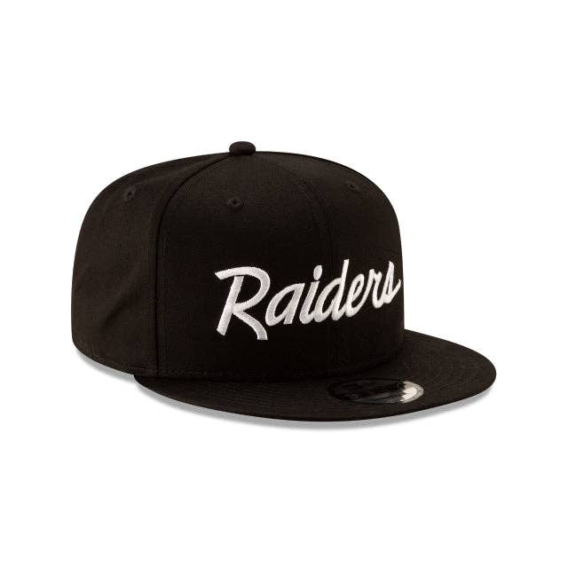 Rat City Sk8 Shop – wholesale Keps med platt skärm – Unisex – Las Vegas Raiders 9fifty New Era Svart Med Vit Skrift Snapback-keps3