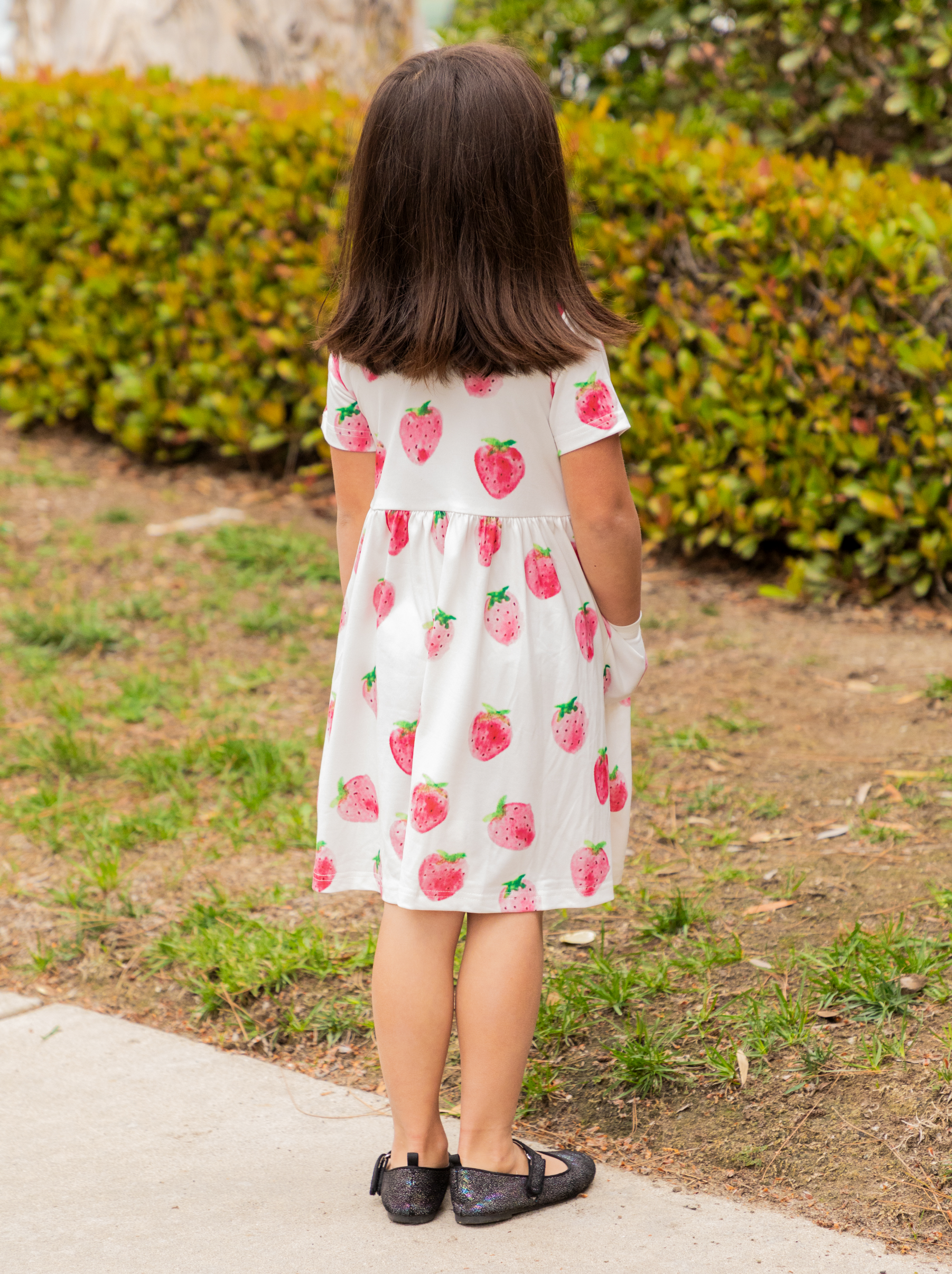 Tickled Teal - Wholesale Dress - Kids - Spring Pattern Little Girls Pocket Dress2