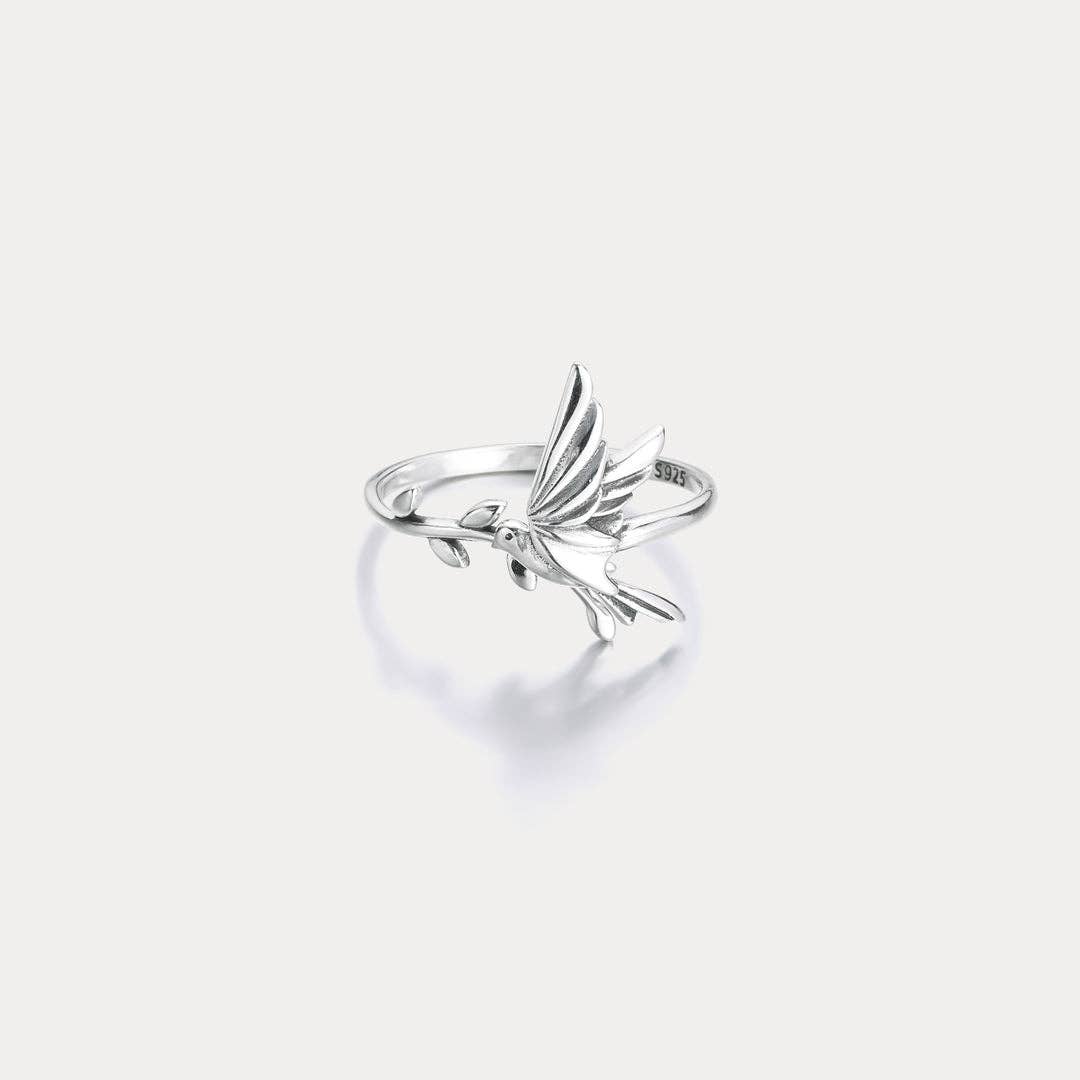 Verdivine – wholesale Cocktail/statement ring – Silver Bird Ring1