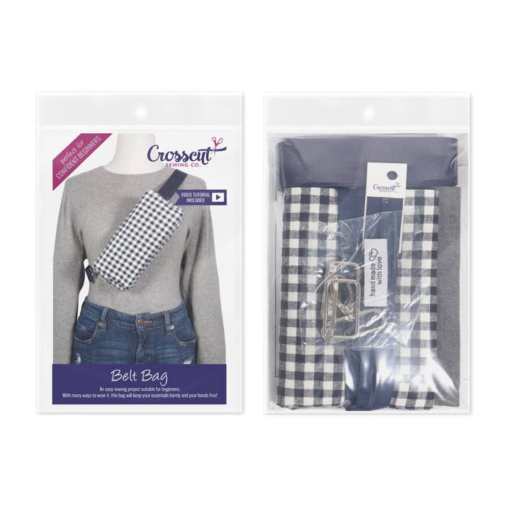 Crosscut Sewing Co. - Wholesale Belt Bag - Women's - Belt Bag Sewing Kit - Supplies, Printed Pattern and Video Tutorial11