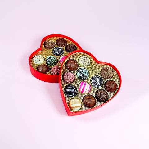 Sugar Plum Chocolates - Wholesale Chocolate Box - 2 Dozen Valentine's Day Heart Truffles - 24 Chocolates1
