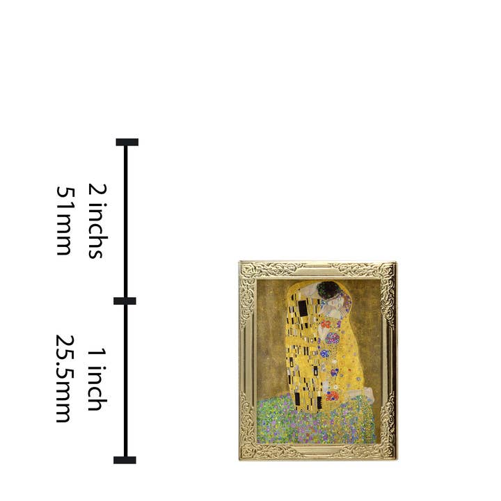 Real Sic - Vendita all'ingrosso Spilla da bavero - Spilla Smaltata a Smalto con Cornice Artistica - Il Bacio di Gustav Klimt2