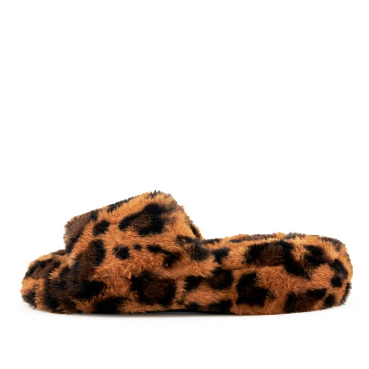 Nest Shoe - Wholesale Slippers - Women's - Women's Geneva Faux Fur Slipper Leopard4