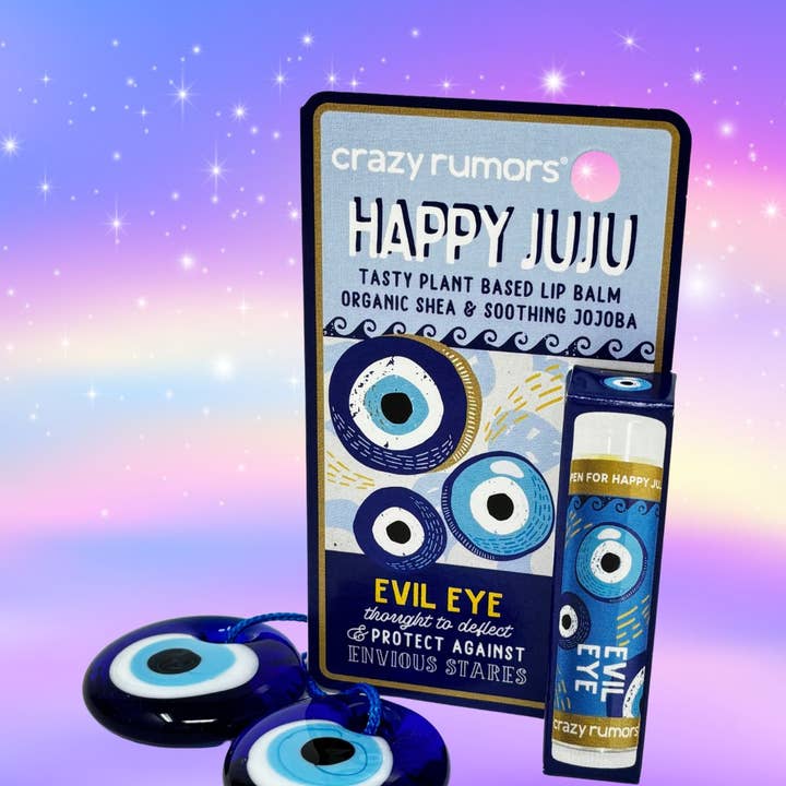 Crazy Rumors - Wholesale Lip Balm - All Natural, Vegan Happy Juju - Evil Eye Lip Balm Gift Box