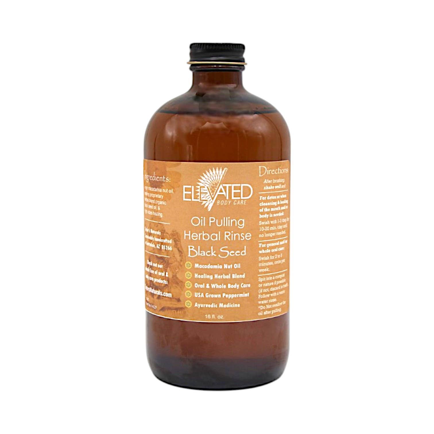 Taylor's Naturals - Wholesale Mouthwash - ELEVATED - Oil Pulling Herbal Rinse Ayurvedic Oral Care13