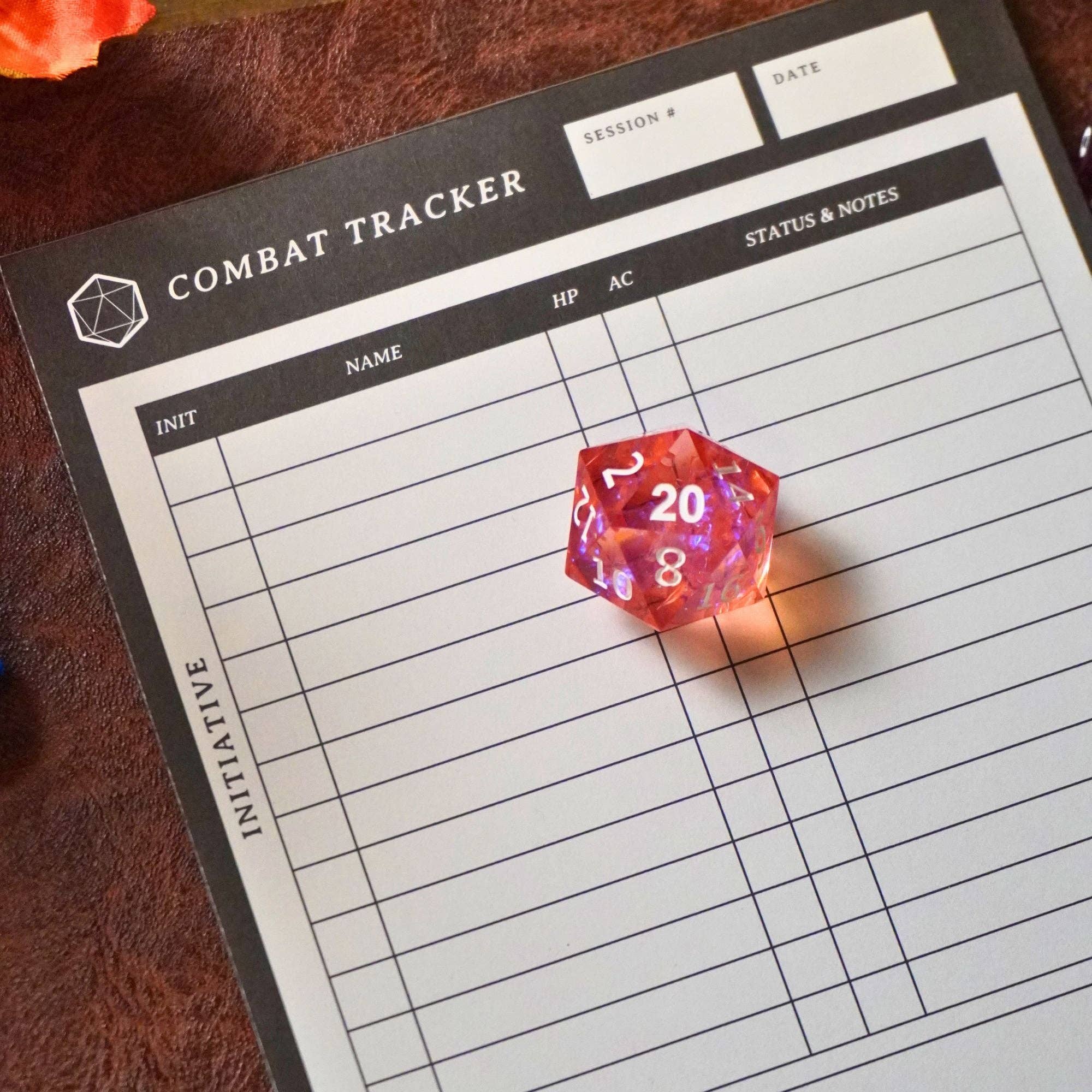 Minva Tabletop Design Co - Wholesale Notepad - Combat Tracker Initiative Notepad 5e Compatible6