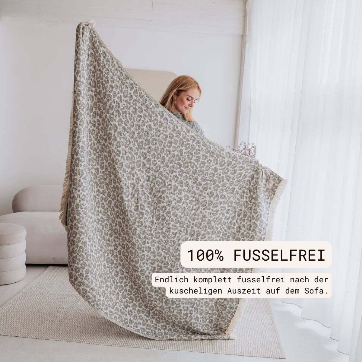 VAYVA - Vente Plaids - Couverture 100% coton | Jeté de canapé | Plaid Leo5