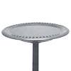 Alpine Corporation - Wholesale Bird Bath - Gray Pedestal Birdbath w/ Scrollwork Base and Ground Stakes1
