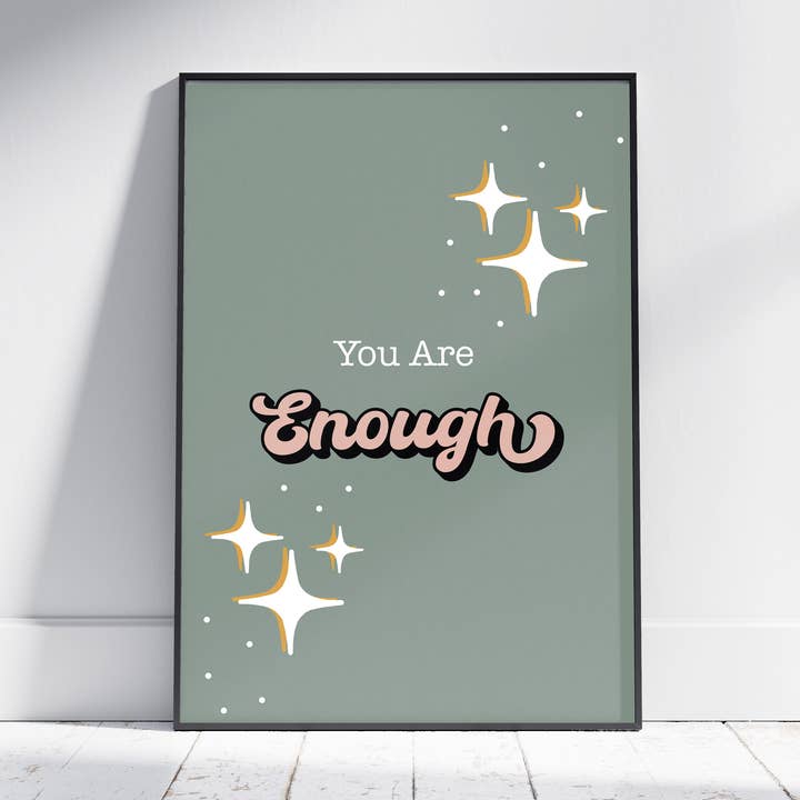 Du är tillräckligt Retro konsttryck, A6, A5, A4 matt 180gsm för wholesale av Kingtoni Cards