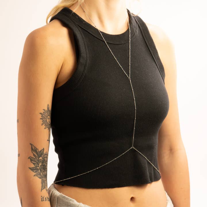 WJW - Wholesale Link & Chain Necklace - 18K Gold PVD Stainless Steel Full Body Chain Satellite7