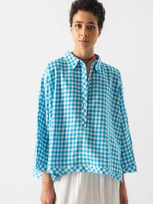 Lanidor - Vente Chemise – femme - Chemise à carreaux surdimensionnée (416597-189)
