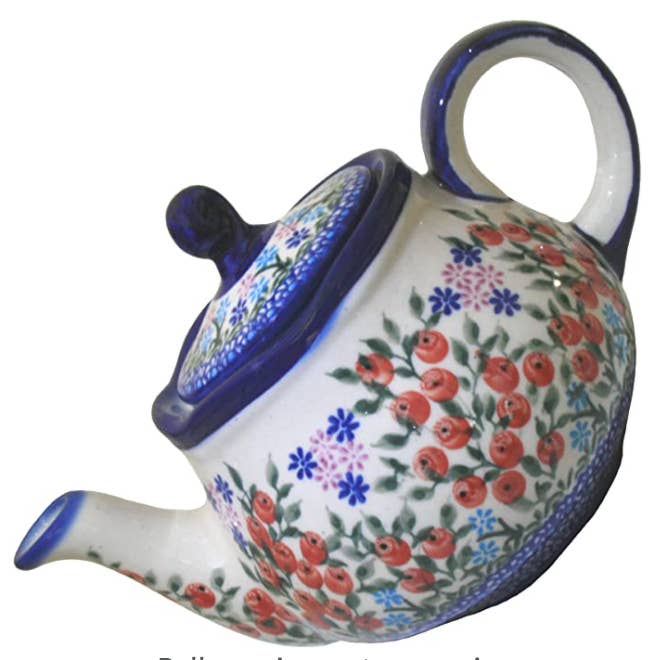 Lidia's Polish Pottery, Inc. - Vente Théière - Théière en poterie polonaise de 30 onces (environ 887 ml)2