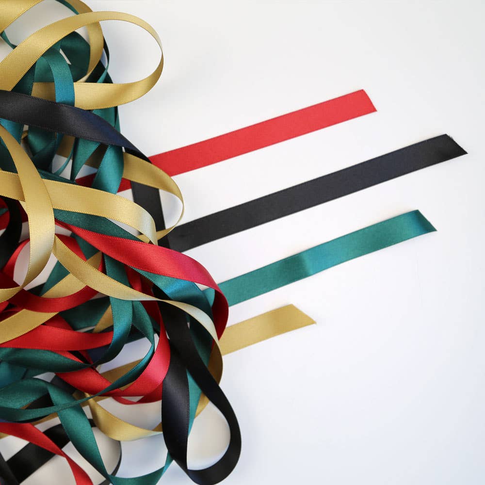 Kunst an Papier – fita para embrulhar presentes por atacado – Fita de cetim vermelha1