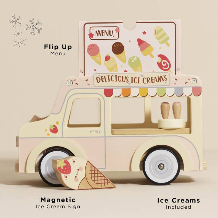 Le Toy Van – wholesale Toy car/truck – Child – Wooden Ice Cream Van1