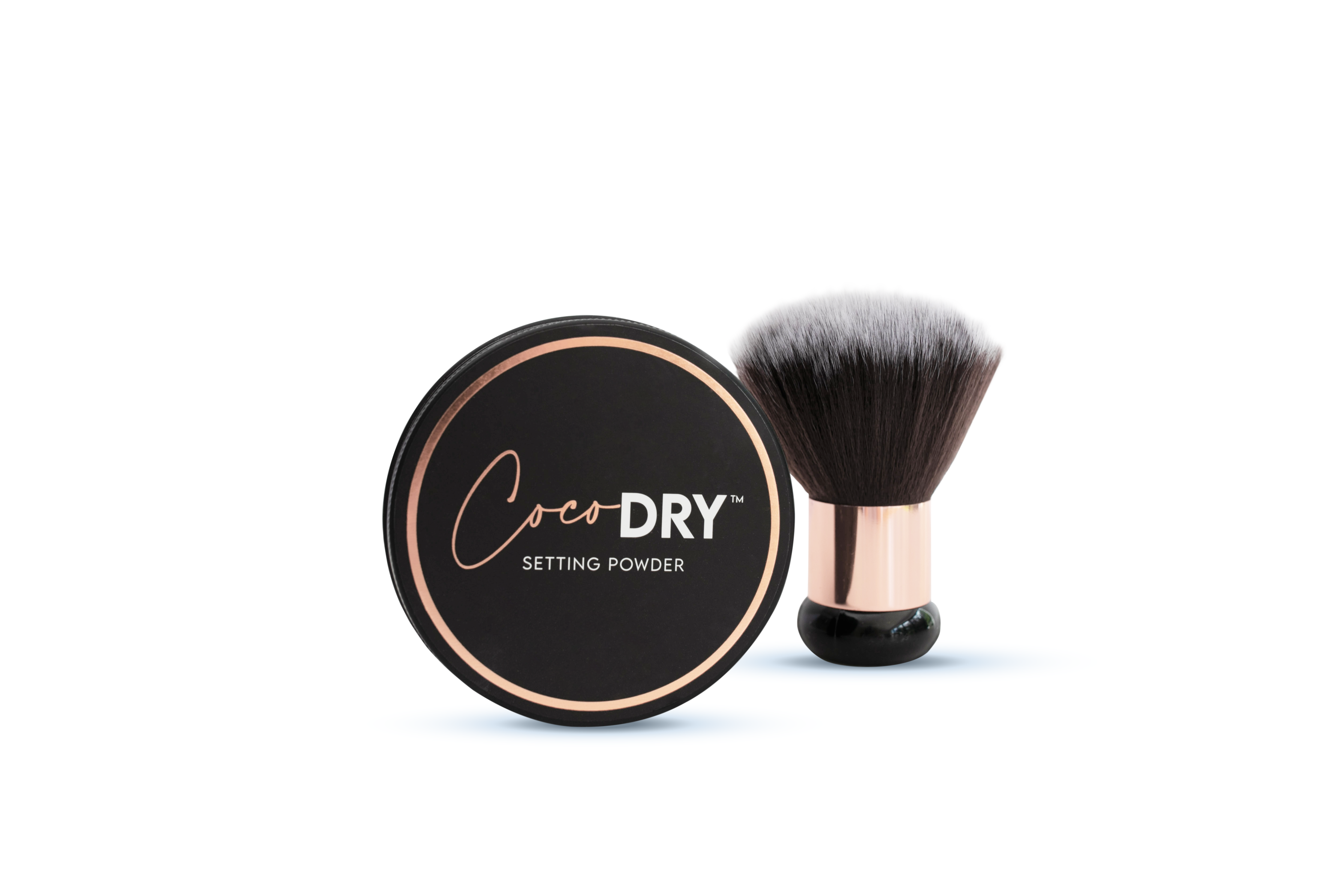 CocoDRY™ – Engroshandel Makeup setting spray/pudder – CocoDRY™ Tørrepulver til selvbruner 1,5845 g & Kabuki-kropsbørste1
